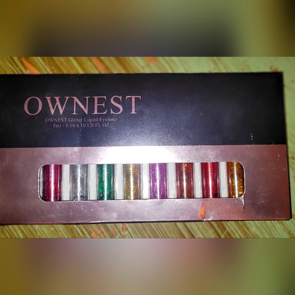 Ownest 10 Colors Liquid Glitter Eyeliner, Metallic Shimmer Glitter Eyeshadow